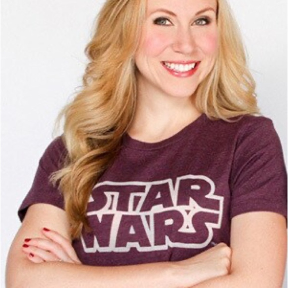 NWT HER UNIVERSE Star Wars Graphic Burnout Logo T-Shirt DISCONTINUED Tee NEW L